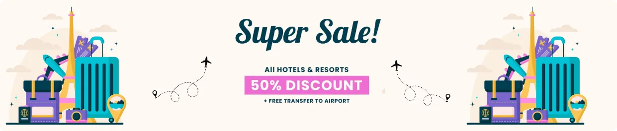 Super Sale - 50% Discount on Hotels