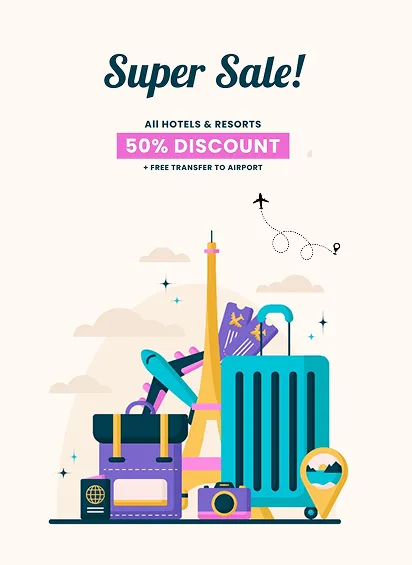 Super Sale - 50% Discount on Hotels